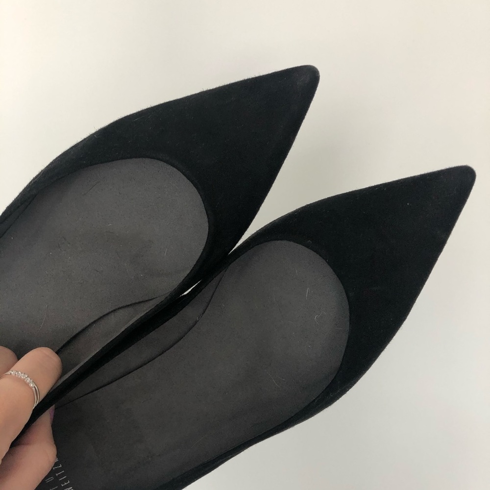 Stuart Weitzman Suede Kitten Heel Pumps